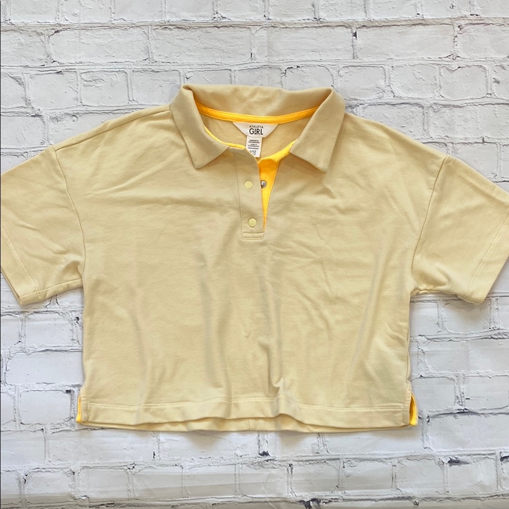Athleta Girl Retrochill Oversized MIDI Polo Shirt - Picture 1 of 13